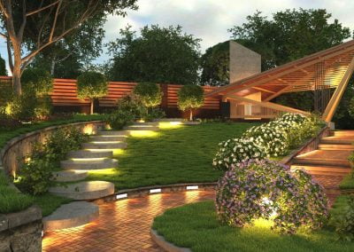 Beautiful Landscape Design with Concrete Steps