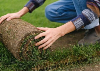 Man Performing Grass installation