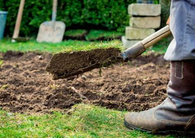 Man with Shovel Digging
